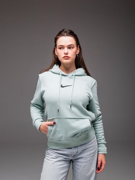 Худі з капюшоном утеплений флісом унісекс Nike м'ятний