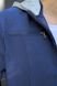 Куртка стильна чоловіча котонова з капюшоном ,синя 2199 син фото 6