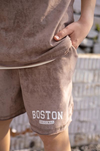 Стильний літній комплект для хлопчика підлітка "BOSTON", бежевий