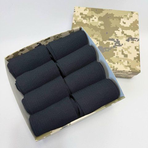 Бокс чоловічих шкарпеток в рубчик 41-45 р на 8 пар у подарунковій коробці