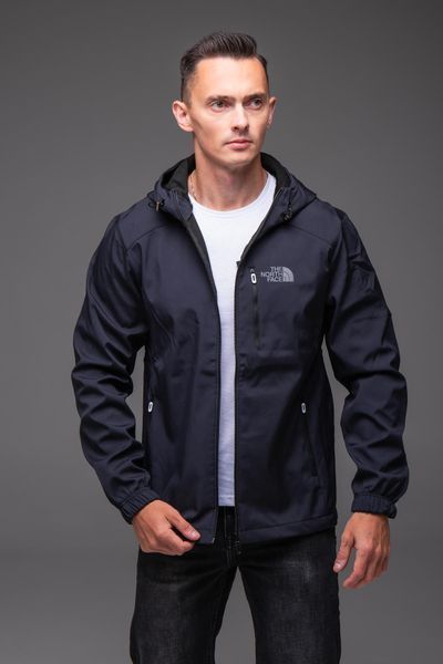 Чоловіча куртка вітрівка Softshell на флісі синя