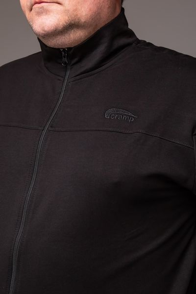 Костюм чоловічий спортивний полубатал (3XL-5XL) без капюшона чорний Туреччина