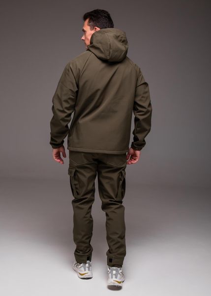 Костюм чоловічий утеплений флісом , анорак та штани ,Softshell , хакі