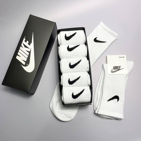 Набір чоловічих високих шкарпеток Nike 41-45 на 5 пари у коробці