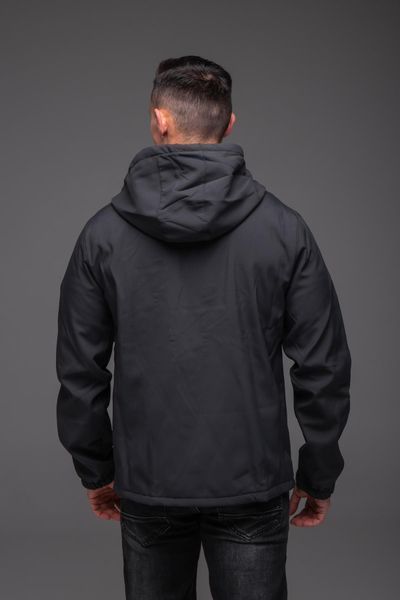 Чоловіча куртка вітрівка Softshell на флісі сіра