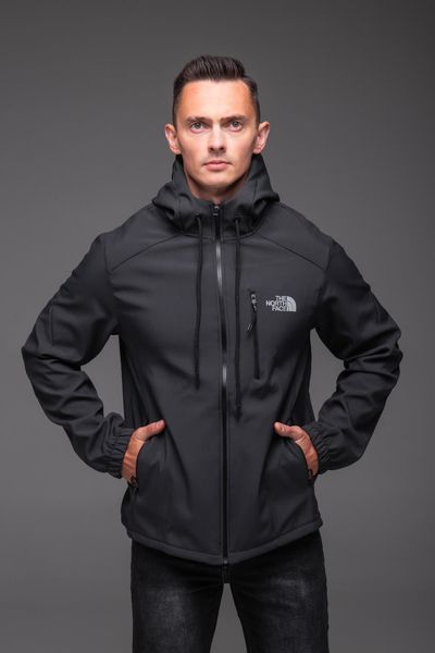 Чоловіча куртка вітрівка Softshell на флісі сіра
