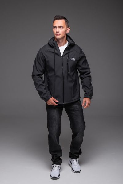 Чоловіча куртка вітрівка Softshell на флісі сіра