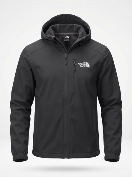 Чоловіча куртка вітрівка Softshell на флісі сіра