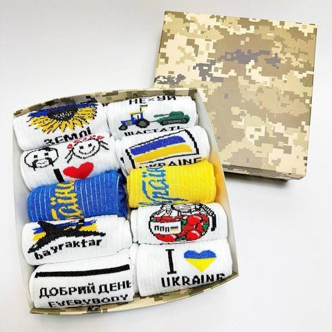 Набір жіночих високих шкарпеток на 10 пар 36-41 у подарунковій коробці