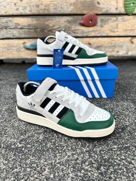 Кросівки Adidas Forum low (gray & green)