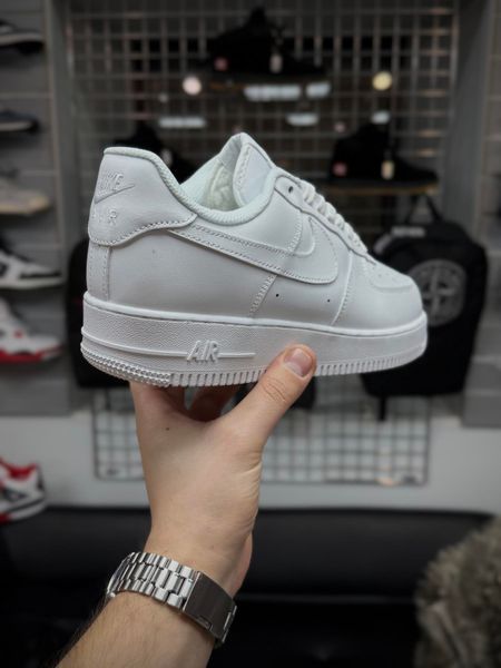 ЗИМОВІ кросівки Nike Air Force білі, ТОП якість (low)