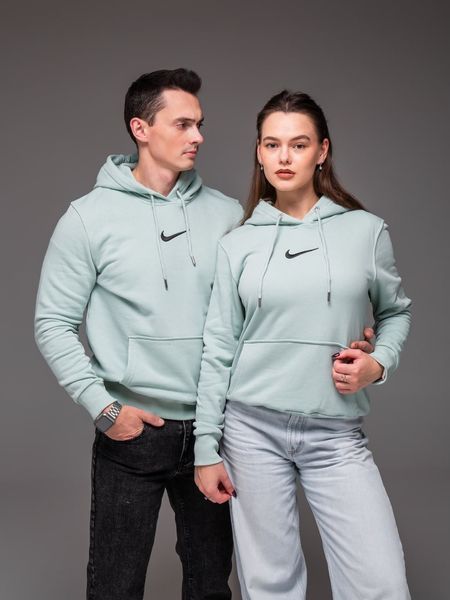 Худі з капюшоном утеплений флісом унісекс, м'ятний