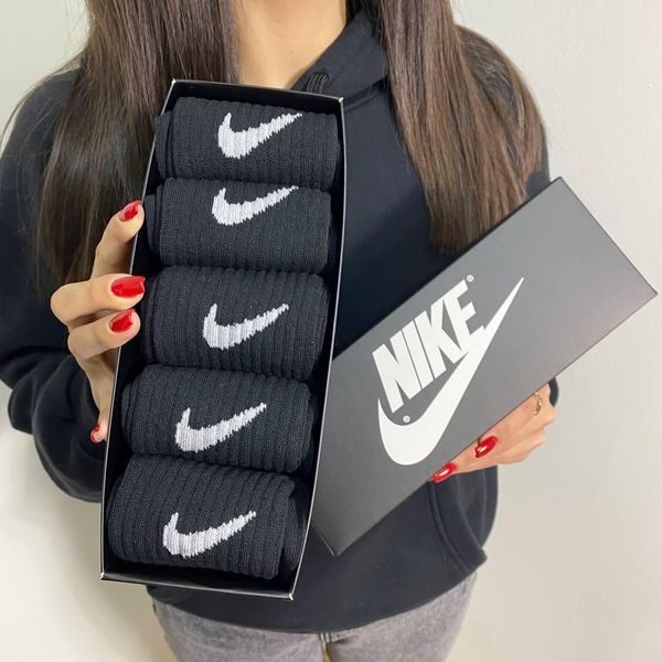 Набір чоловічих високих шкарпеток Nike 41-45 на 5 пари у коробці
