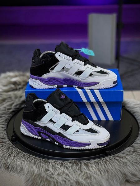 Кросівки Adidas Niteball ll, фіолет чорно-білі