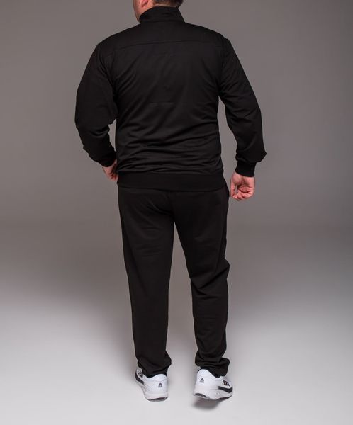 Костюм чоловічий спортивний полубатал (3XL-5XL) без капюшона чорний Туреччина