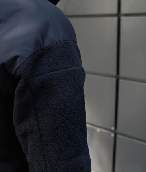 Куртка тактична чоловіча,флісова на застібці чорна 2173 фото