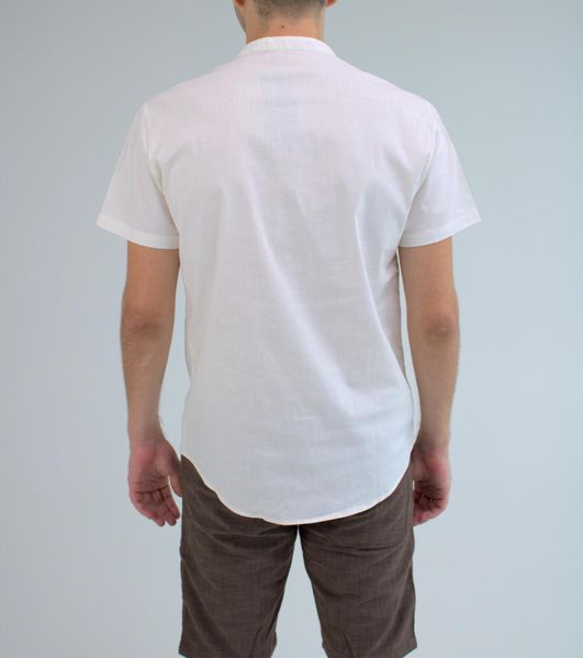 Сорочка чоловіча літня , з кишенею , на короткий рукав , біла 2191 біл фото