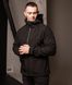 Куртка вітрівка водонепроникна, на флісі, чоловіча ,з капюшоном , чорна 2065 черн фото 4