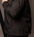 Куртка вітрівка водонепроникна, на флісі, чоловіча ,з капюшоном , чорна 2065 черн фото 7