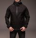Куртка вітрівка водонепроникна, на флісі, чоловіча ,з капюшоном , чорна 2065 черн фото 2