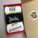 Бокс чоловічих патріотичних шкарпеток 40-45 3 пари в червоній коробці весна-осінь-літо ч3укр12 фото 2