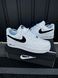 Кросівки Nike Air Force (білі з чорним лого, шкіра ЛІЦЕНЗІЯ) 32-3 фото 9
