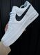 Кросівки Nike Air Force (білі з чорним лого, шкіра ЛІЦЕНЗІЯ) 32-3 фото 3