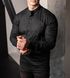 Сорочка стильна,чоловіча ,на гудзиках комірець - стійка, чорна 1421 фото 7