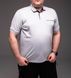 Футболка поло чоловіча світло-сіра батал 6XL&ndash;9XL 2360 ссір фото 4