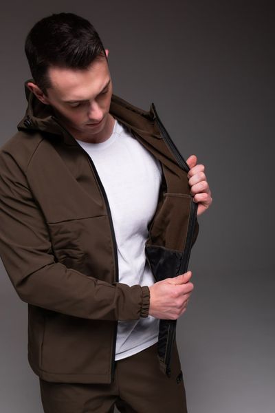 Костюм чоловічий утеплений Softshell куртка з капюшоном та штани