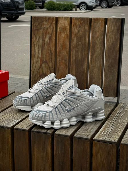 Кросівки Nike SHOX TL, світлі (сітка, літні)