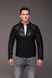 Чоловіча коротка куртка Slim Fit з екошкіри чорна 2506 фото 6